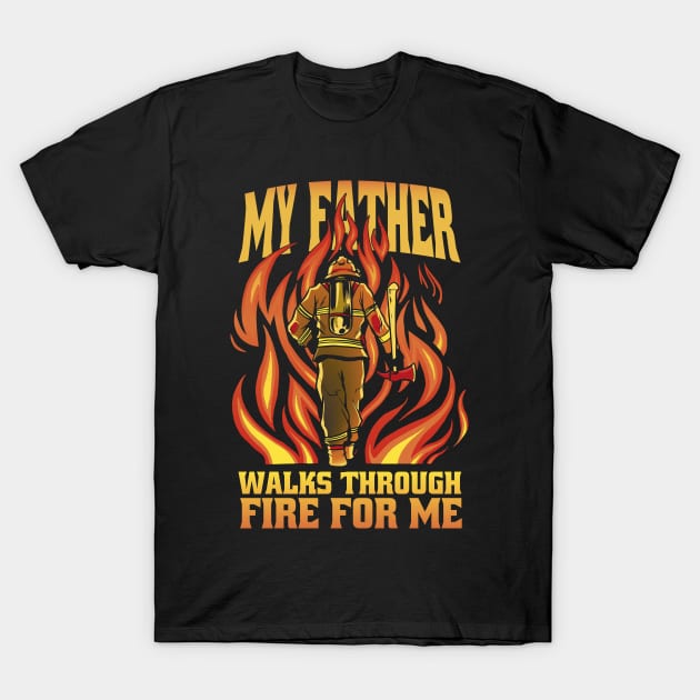 Firefighter Dad Squad - Firemen Father T-Shirt by Popculture Tee Collection